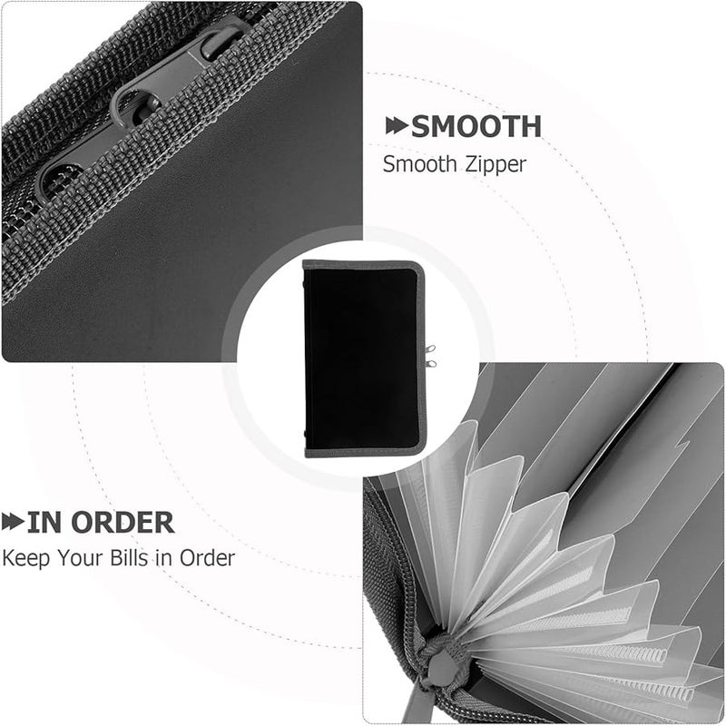 HANABASS A6 Zipper Expanding File Organizer Multi Layer Folder For Office Home Travel - Image 3